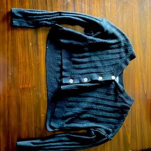 black, buttons, originally from rue 21, cropped sweater